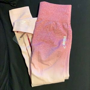 NWT Gymshark ombré seamless beet marl / chalk pink